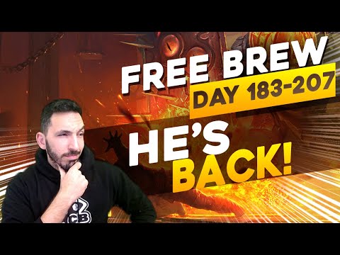 FREE BREW IS BACK! LET'S GO! | F2P DAY 183 - 207 | RAID SHADOW LEGENDS