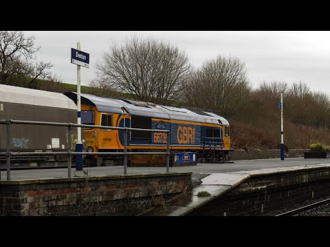 GBRf Class 66 No. 66735 on 6J56 Peak Forest - Salford Hope St @ Denton on 07.01.2020 - HD