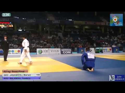 Judo 2013 European Championships U18 Tallinn: Janashvili (GEO) - Balasoiu (ROU) [- 52kg] semi-final