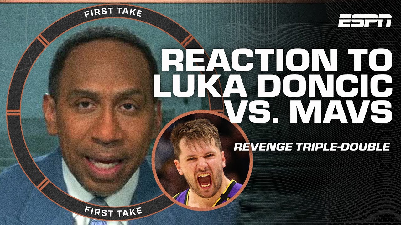 Stephen A. REACTS to Luka's triple-double revenge vs. Mavs + HEATED DEBATE over Cavs 👀 | First Take