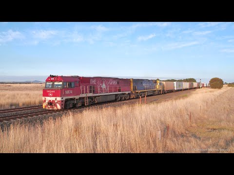 6MA5 Pacific National Freight Train With NR74 & NR86 (10/3/2023) - PoathTV Australian Railways
