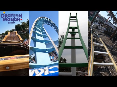 Every Roller Coaster at Drayton Manor | On-Ride POVs 4K