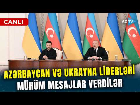 CANLI - Azərbaycan və Ukrayna prezidentləri mətbuata bəyanatlarla çıxış etdilər – MÜHÜM MESAJLAR