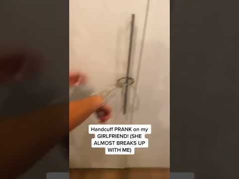 Handcuff prank on my girlfriend   #shorts