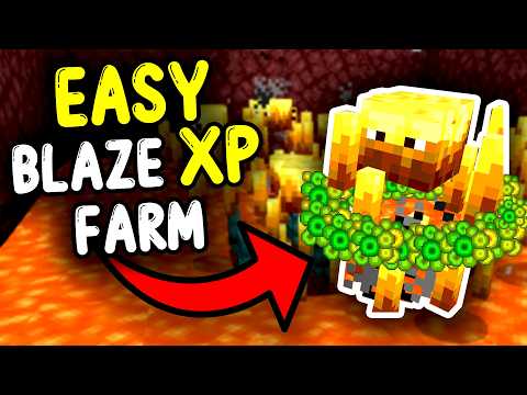 NEW EASY BLAZE XP Farm Minecraft Bedrock 1.21+!