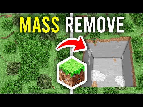 How To Mass Remove & Clear Blocks In Minecraft - Full Guide