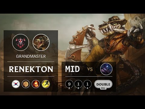 Renekton Mid vs Jax - KR Grandmaster Patch 9.10