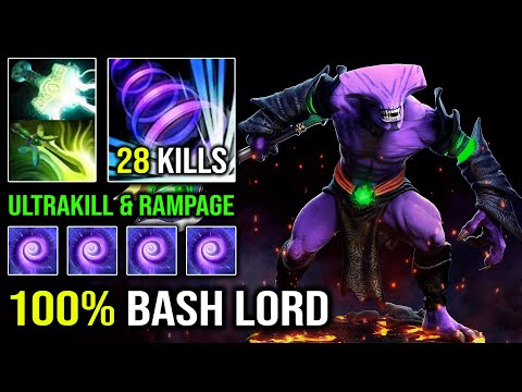 100% BASH LORD Super Attack Speed Faceless Void 2x Rampage & UltraKills Vs Diffusal Ursa DotA 2