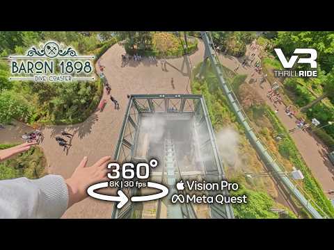 BARON 1898 Cursed Drop 😱 | Efteling 360° VR Roller Coaster POV [8K] #metaquest3