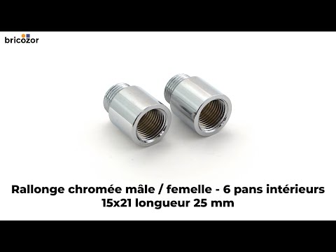Rallonge chromée  - mâle / femelle RIQUIER