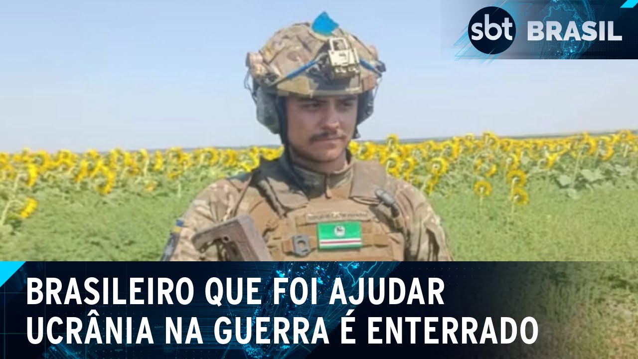 Comoção marca o enterro do brasileiro que foi ajudar a Ucrânia na guerra | SBT Brasil (18/07/24)