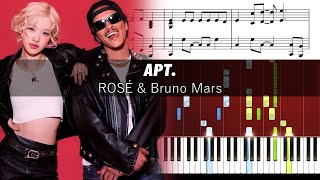 ROSÉ & Bruno Mars - APT. - Piano Tutorials with Sheet Music