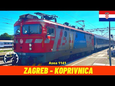 Cab ride Zagreb - Koprivnica (Croatian Railways) - train drivers view in 4K