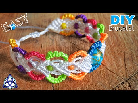 Macrame Bracelet with Beads Tutorial Easy Jewelry Making