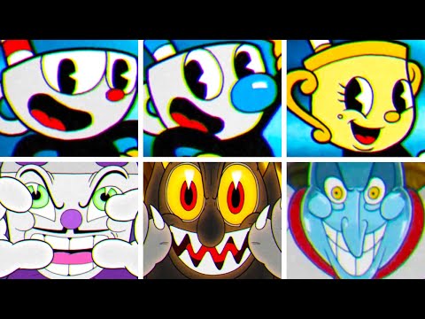 Cuphead + DLC - All Bosses with 2 Players