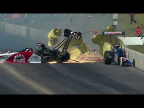 DOUG KALITTA AND TONY STEWART CRASH AT #READINGNATS