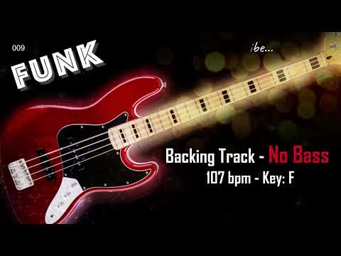 ✭ Funk Backing Track ✭ - No Bass - Backing track for bass. 107 bpm. #backingtrack