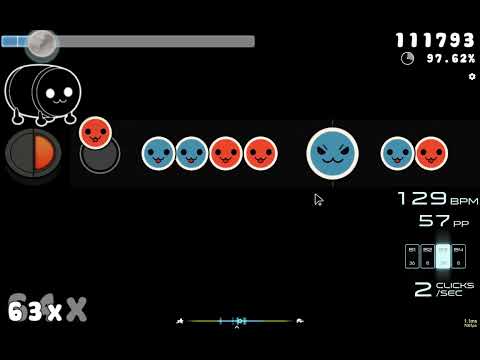 osu!taiko - Kawaki wo Ameko (TV Size) Hell Oni S rank FC -  First 300pp play