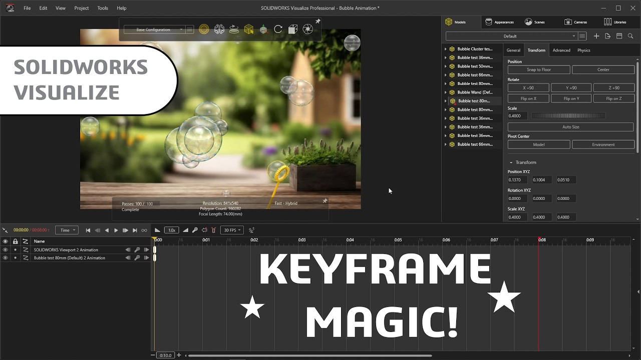 Bubble Animation SOLIDWORKS VISUALIZE Tutorial