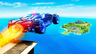 Jumping POLICE CARS Across ENTIRE GTA 5!