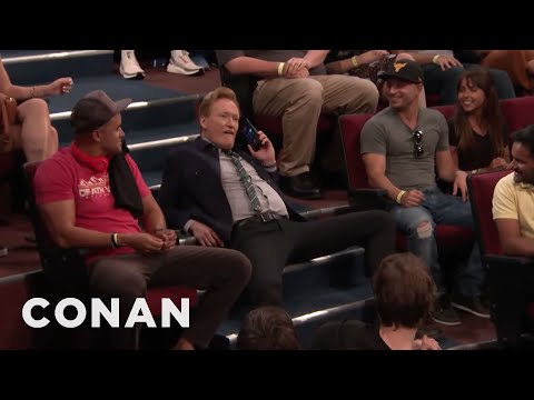 Conan Confiscates An Audience Member's Phone | CONAN on TBS