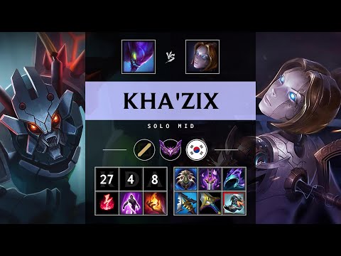Kha'Zix Mid vs Orianna - KR Master Patch 25.14