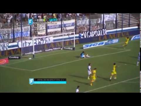 Gol de Barsottini la ataja el arquero