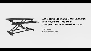 How to Install Gas Spring Scissor-Lift Desktop Sit-Stand Workstation - DWS28-01