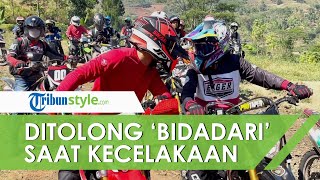 Wabup Bandung Barat Hengky Kurniawan Jatuh dari Motor, Langsung Ditolong oleh 'Bidadari'