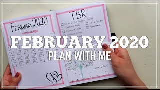 FEBRUARY 2020 READING BULLET JOURNAL SETUP | Plan With Me [CC]