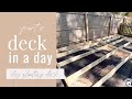 DECK IN A DAY Part 01 How To Build A Ground Level Deck DIY Floating Deck