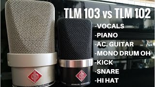 Video thumbnail for Neumann TLM 102 vs TLM 103 comparison mic shootout by Tom Szy Music