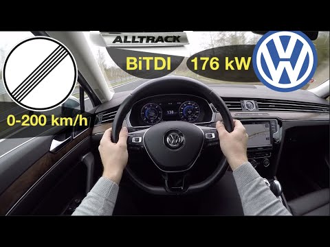 2017 Volkswagen Passat Alltrack 2.0 BiTDI (176 kW) POV Test Drive + Acceleration 0-200 km/h