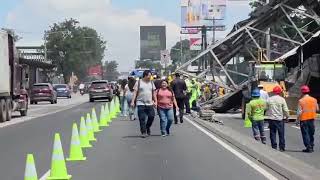 Paso vehicular habilitado en calzada Aguilar Batres, zona 12