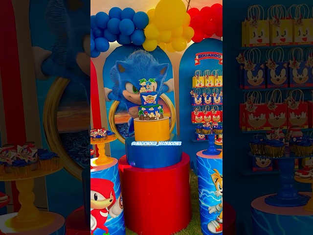Vídeo relacionado con Procos - Decoración de cumpleaños Sonic, 52 piezas, platos de cartón, vasos y servilletas para cumpleaños infantiles, vajilla de fiesta