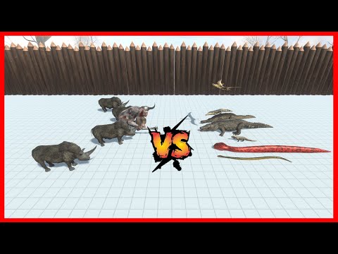 GORO & 4x WOOLY RHINO VS FACTIONS - ANIMAL REVOLT BATTLE SIMULATOR