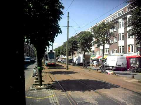 Tram 4 car 715 Schiedamseweg tramsluis.AVI