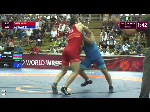 1/8 GR - 74 kg: N. OGANIAN (RUS) df. U. GANIZADE (AZE), 3-2