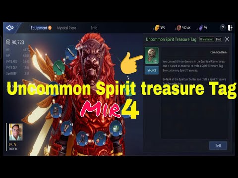 Uncommon Spirit treasure Tag Mir 4,mir4 guide