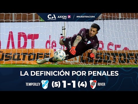 The penalty shootout. Temperley 1 (5) - River 1 (4). Round of 32. Twelfth edition.