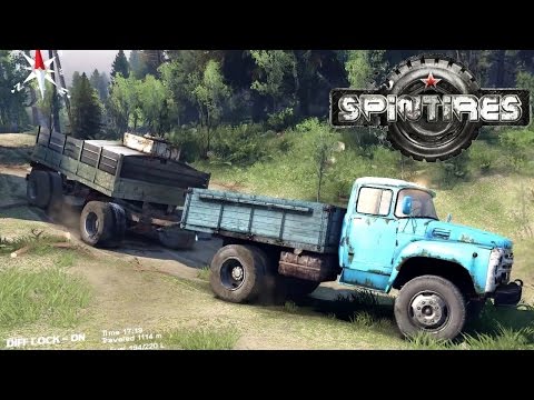 SPINTIRES 2014 - The Coast Map - B 130 Truck + New Official Utility Full Trailer