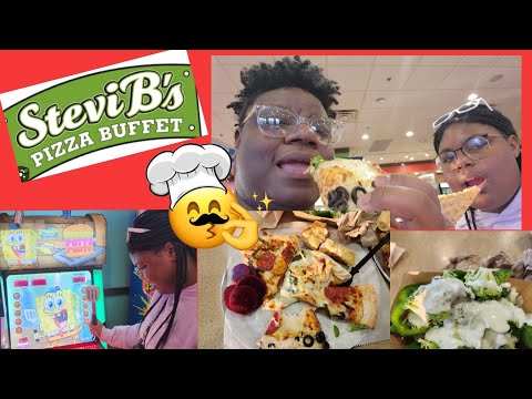 Stevi B Pizza 🍕 Buffet experience 😋 for the first time #motherdaughter #funfinds #singlemom #pizza