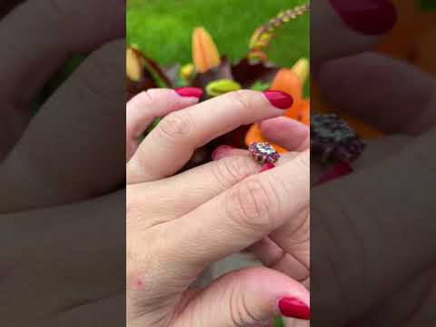 Vintage Ruby & Diamond 9ct Gold Cluster Ring
