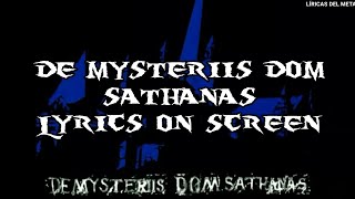 MAYHEM - DE MYSTERIIS DOM SATHANAS (LYRICS ON SCREEN)