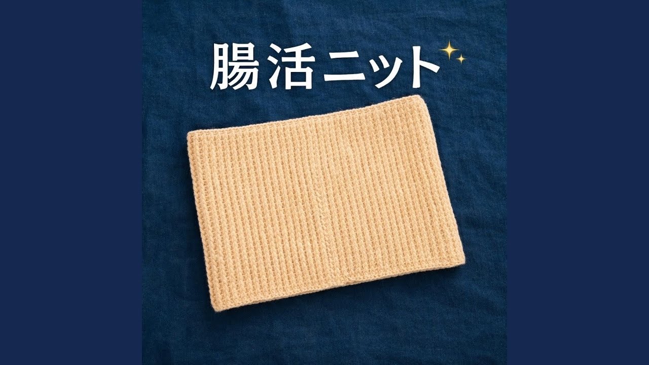 【かぎ針】腸活ニット①｜定番リブ編み