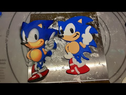 Como hacer a Sonic en fondant/ how to make sonic with fondant