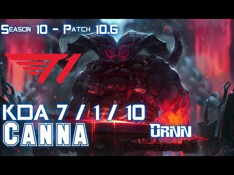 T1 Canna ORNN vs WUKONG Top - Patch 10.6 KR Ranked