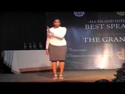 Lavanga Swarnasinghe - Impromptu Speech - AIIUBSC 2013