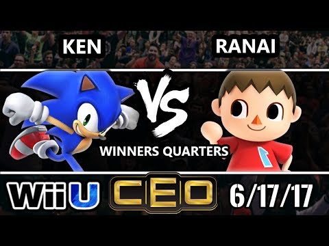 CEO 2017 Smash 4 - KEN (Sonic) vs 2GG | Ranai (Villager) Wii U Winner’s Quarterfinals