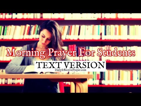 Morning Prayer For Students | Students Morning Prayer (Text Version - No Sound) Video